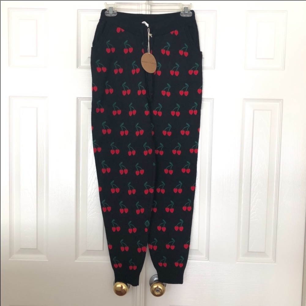 Honey Punch Cherry Knit Pants